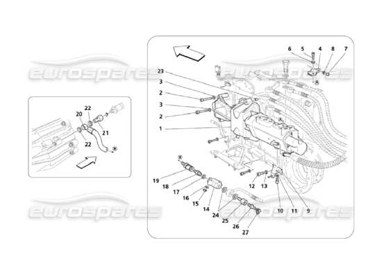 a part diagram from the Maserati QTP. (2006) 4.2 parts catalogue