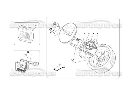 a part diagram from the Maserati Quattroporte M139 (2005-2013) parts catalogue