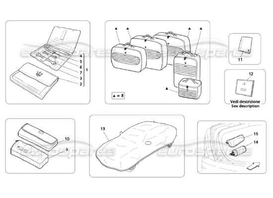 a part diagram from the Maserati Quattroporte M139 (2005-2013) parts catalogue