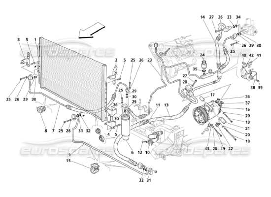 a part diagram from the Maserati Quattroporte M139 (2005-2013) parts catalogue