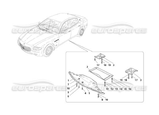 a part diagram from the Maserati Quattroporte M139 (2005-2013) parts catalogue