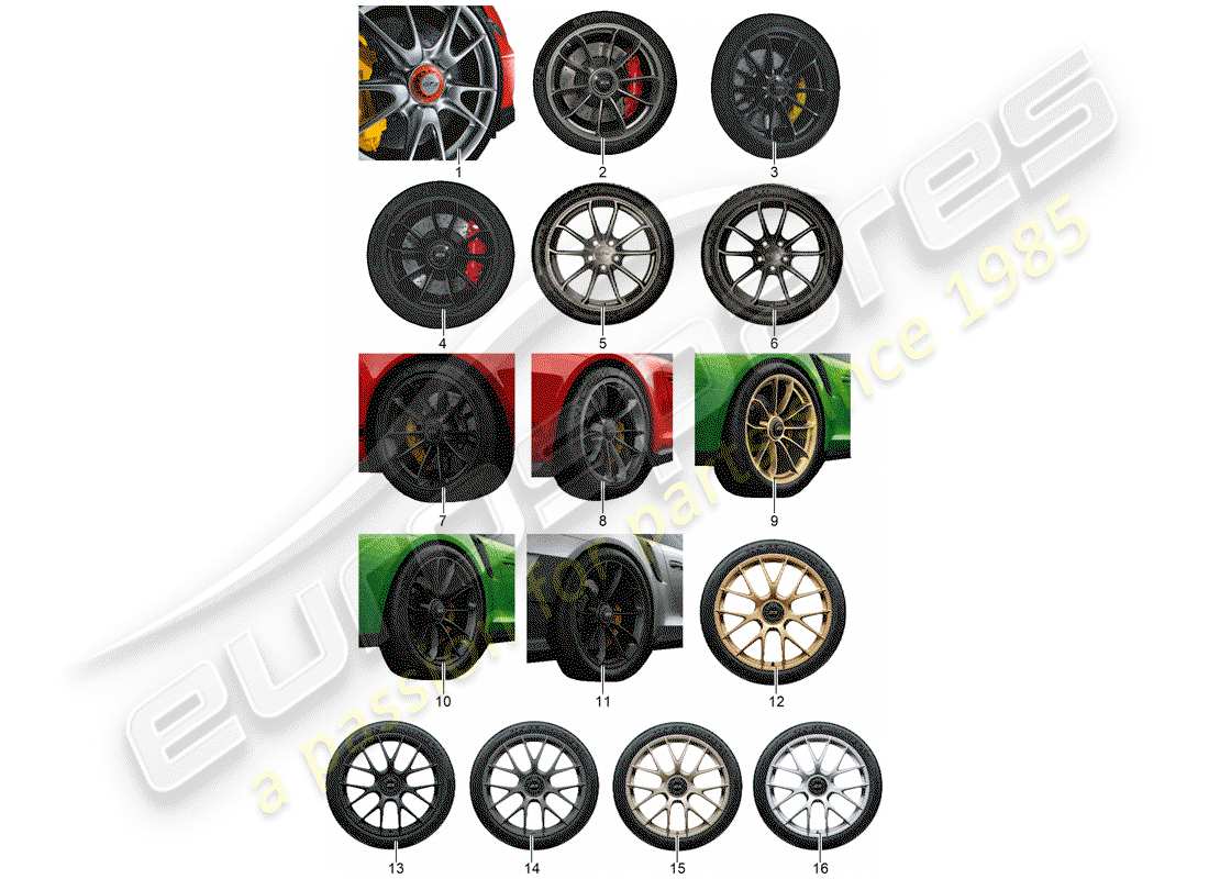 Porsche Tequipment 98X/99X (2012) GEAR SET Part Diagram