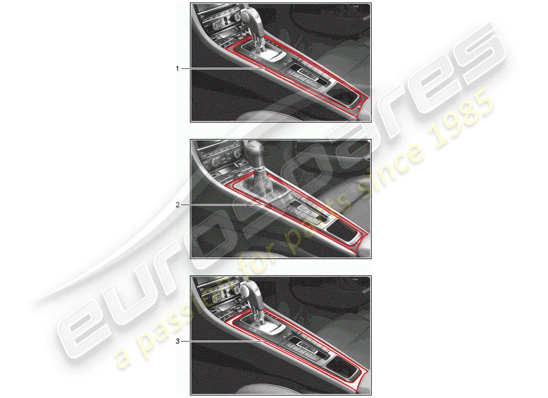 Porsche Tequipment 98X/99X (2012) TRIM Part Diagram