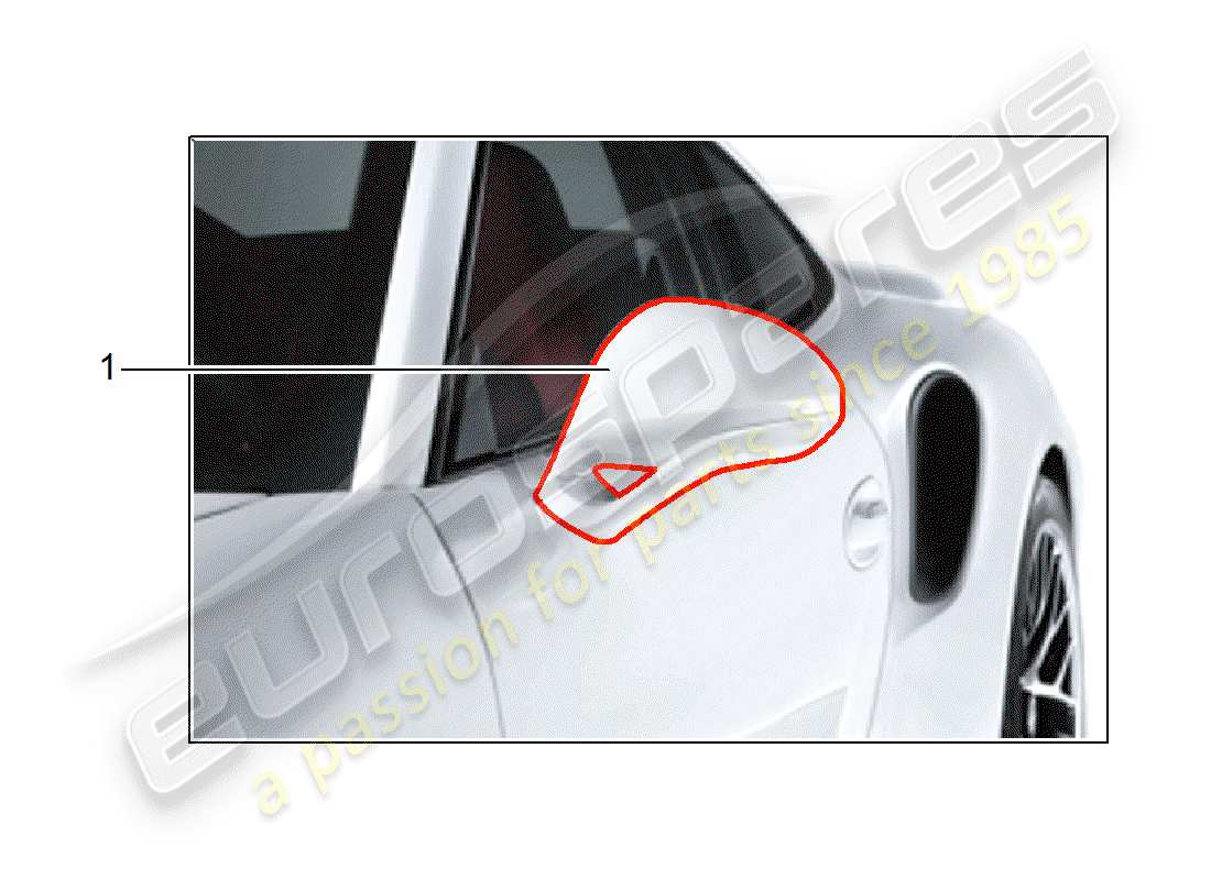 Porsche Tequipment 98X/99X (2012) REAR VIEW MIRROR Part Diagram