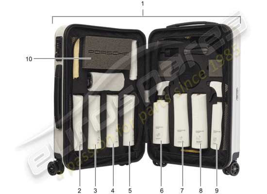 a part diagram from the Porsche Tequipment 98X/99X parts catalogue