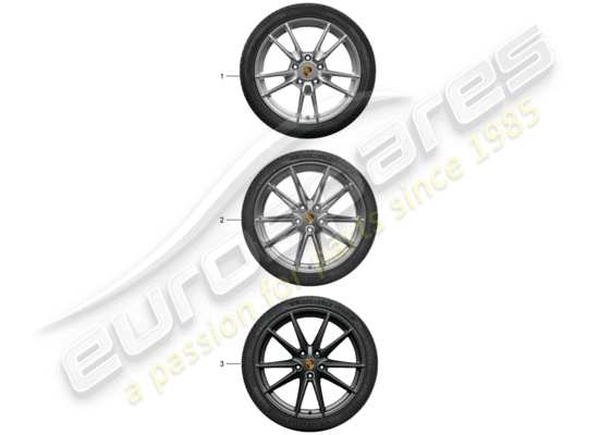 a part diagram from the Porsche Tequipment 98X/99X parts catalogue