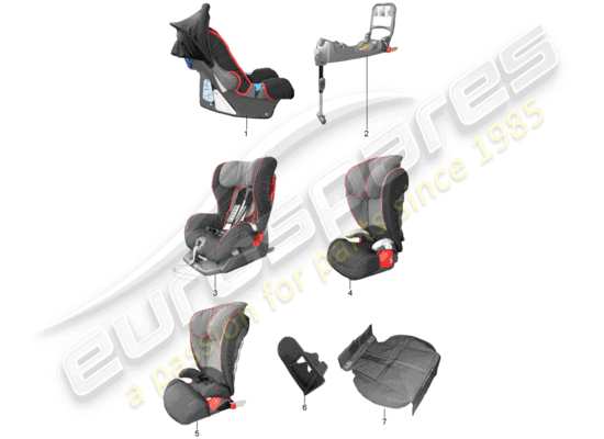 a part diagram from the Porsche Tequipment 98X/99X (2012) parts catalogue