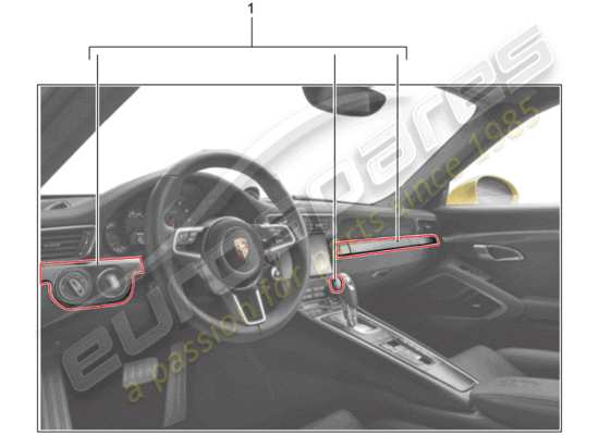 a part diagram from the Porsche Tequipment 98X/99X (2012) parts catalogue