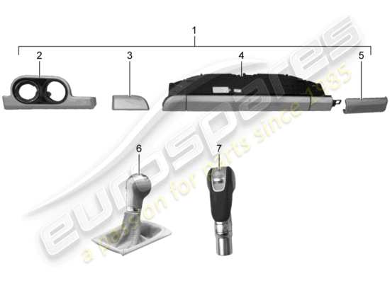 a part diagram from the Porsche Tequipment 98X/99X (2012) parts catalogue