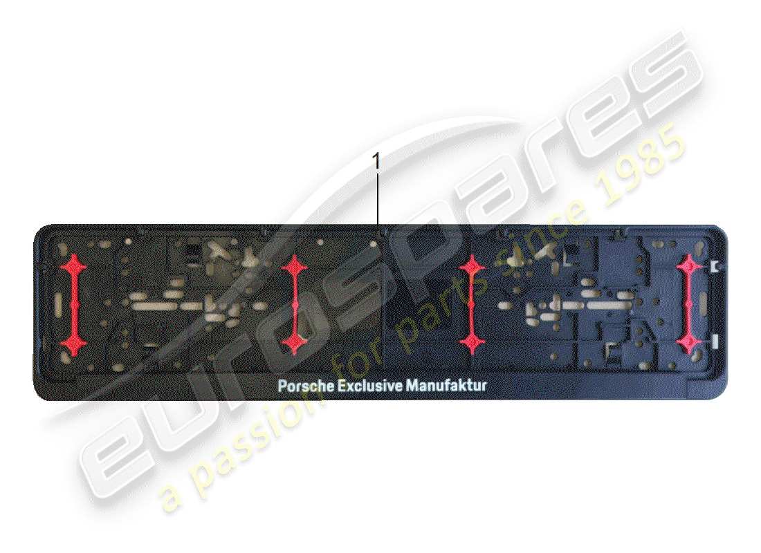 Porsche Tequipment 98X/99X (2013) LICENSE PLATE BRACKET Part Diagram