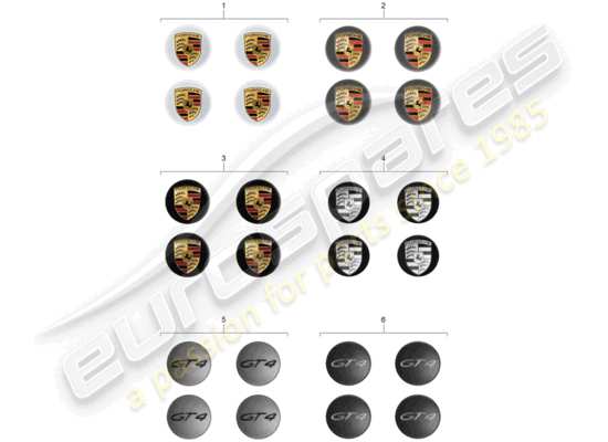 a part diagram from the Porsche Tequipment 98X/99X (2013) parts catalogue