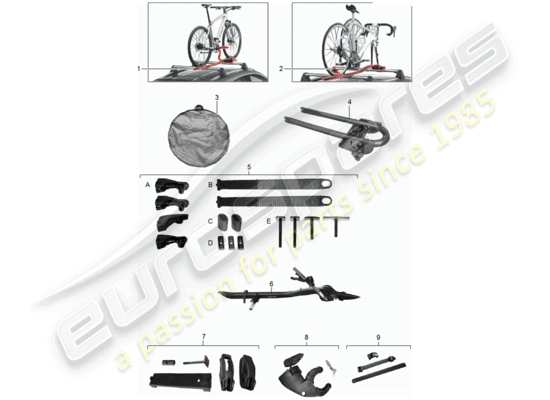 a part diagram from the Porsche Tequipment 98X/99X parts catalogue