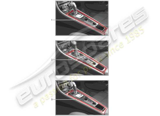 a part diagram from the Porsche Tequipment 98X/99X (2013) parts catalogue