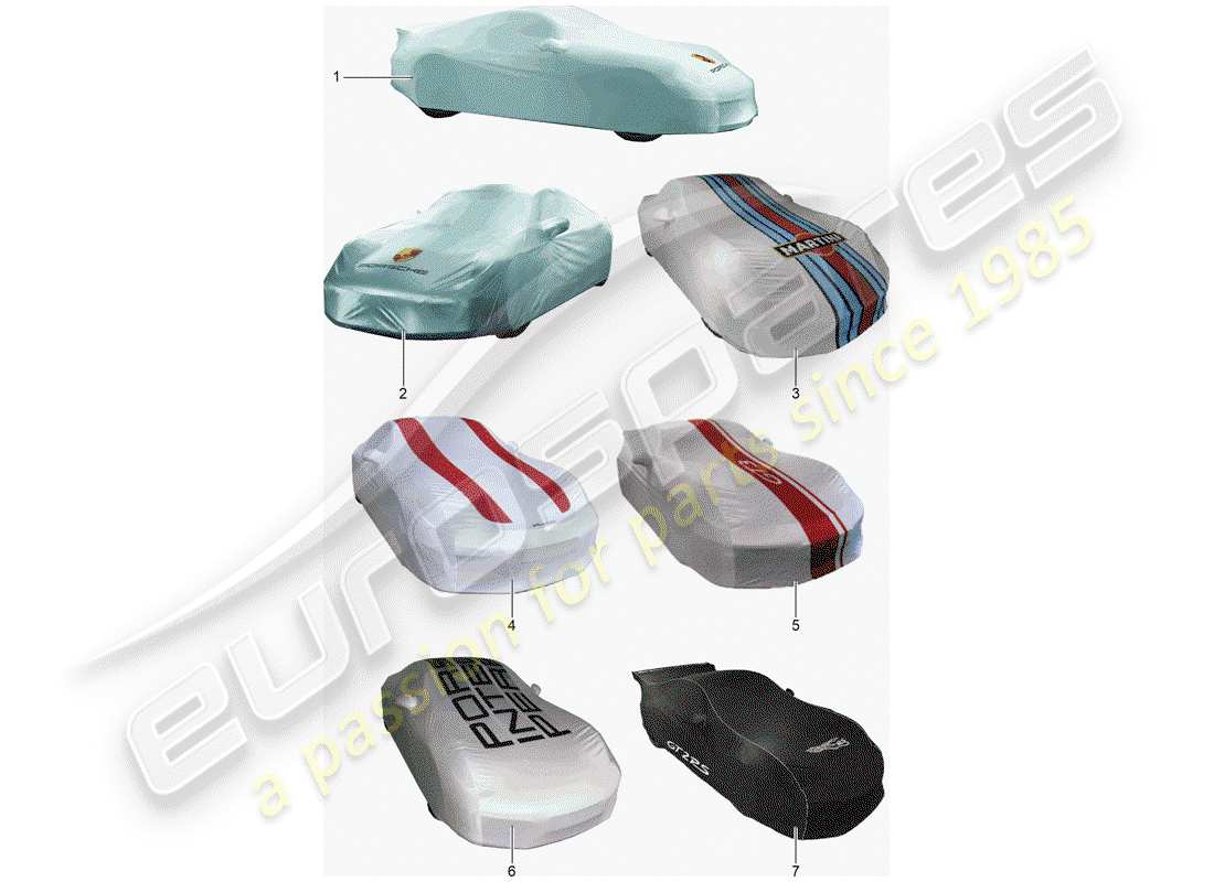 Porsche Tequipment 98X/99X (2015) COVER Part Diagram