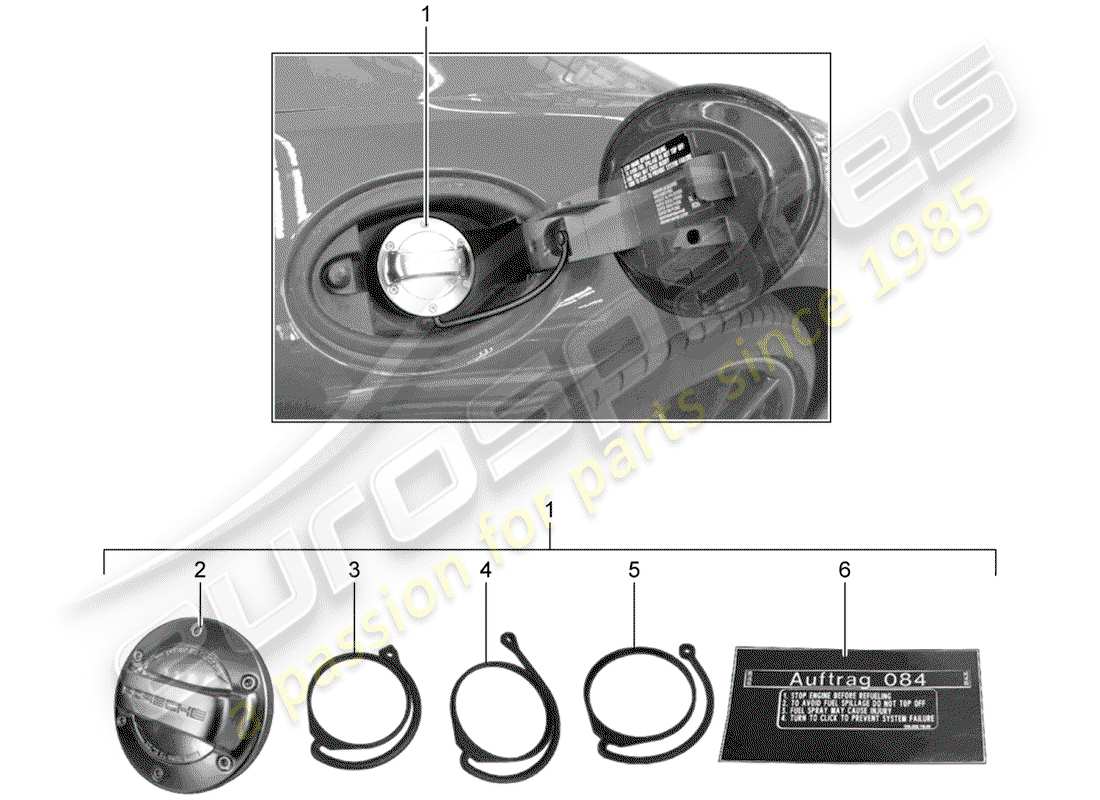 Porsche Tequipment 98X/99X (2015) SEALING CAP Part Diagram