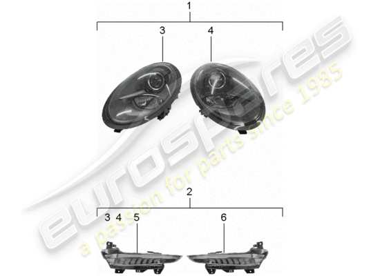 a part diagram from the Porsche Tequipment 98X/99X (2015) parts catalogue