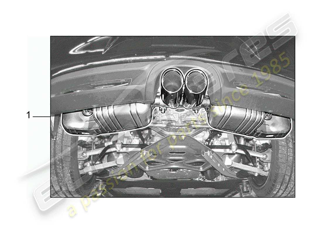 Porsche Tequipment 98X/99X (2017) Exhaust System Part Diagram