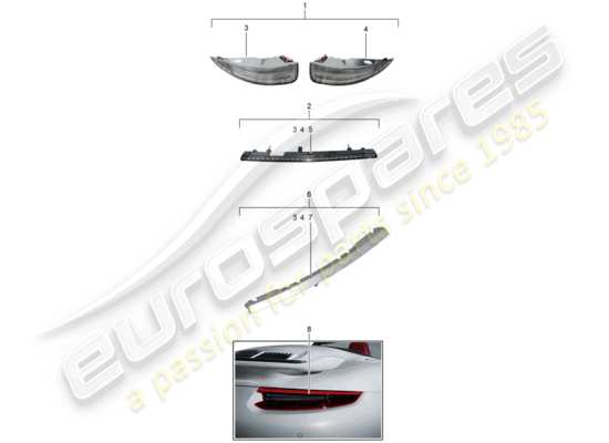 a part diagram from the Porsche Tequipment 98X/99X parts catalogue