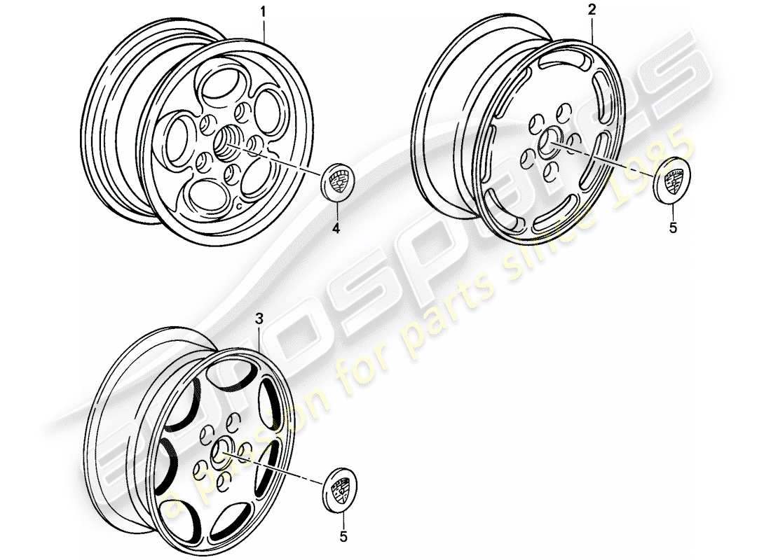 Porsche Tequipment catalogue (1985) SPACER WASHER Part Diagram