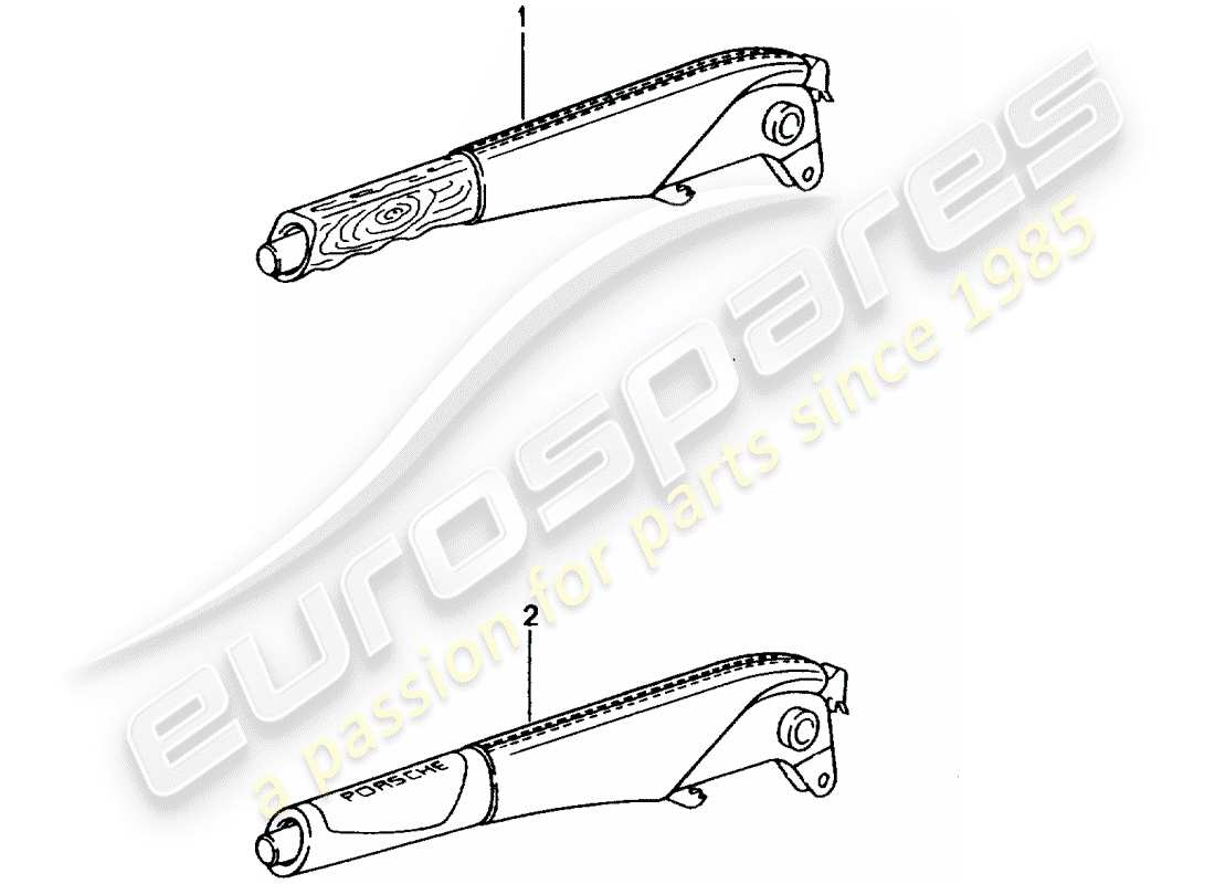 Porsche Tequipment catalogue (1985) HAND BRAKE LEVER Part Diagram