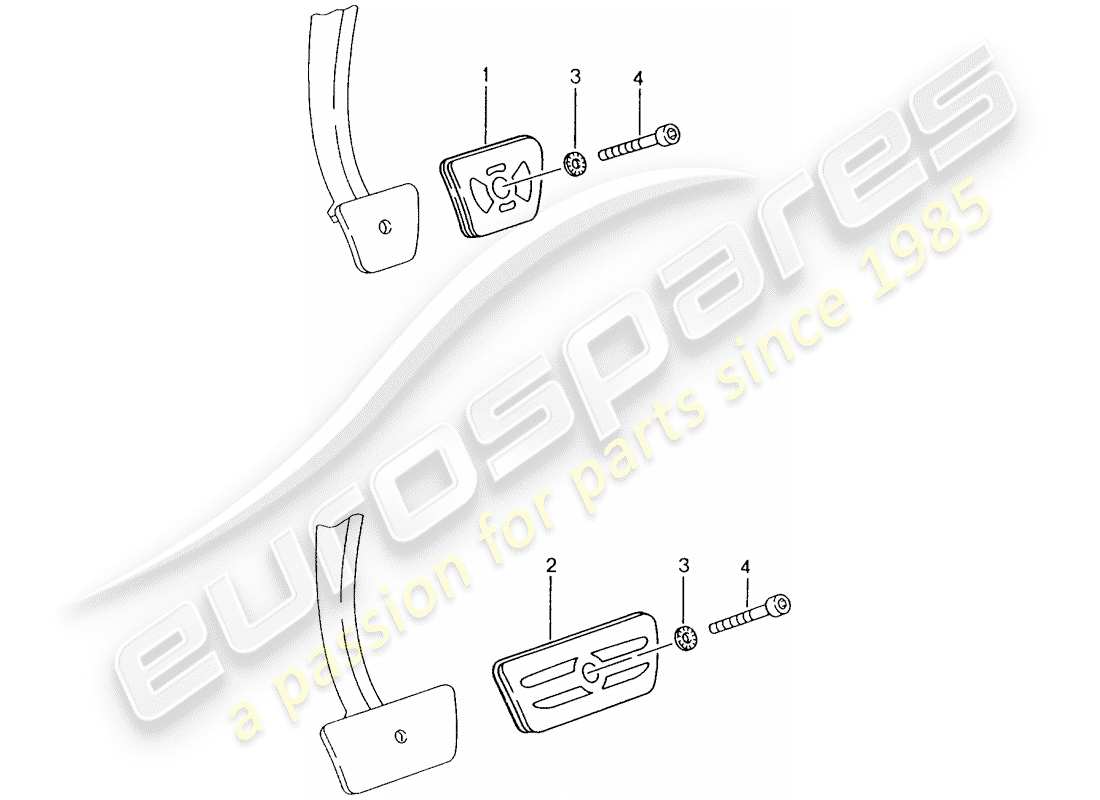 Porsche Tequipment catalogue (1985) vertical pedal adjustment Part Diagram