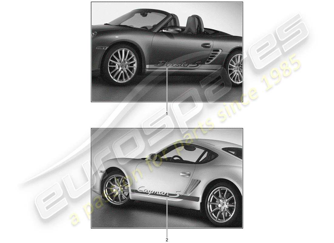 Porsche Tequipment catalogue (1985) TRIM FOIL Part Diagram