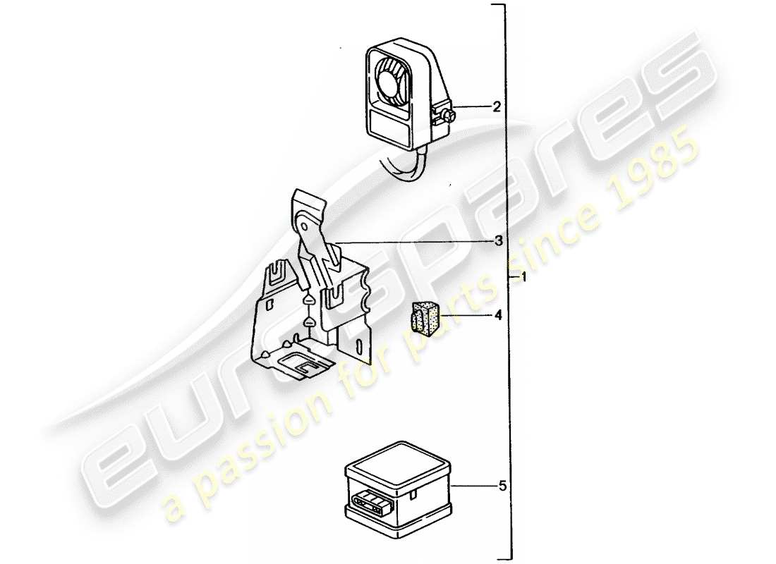 Porsche Tequipment catalogue (1985) ALARM HORN Part Diagram