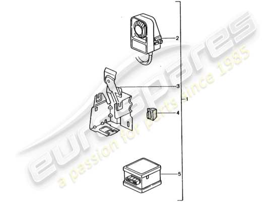 a part diagram from the Porsche Tequipment catalogue (1985) parts catalogue