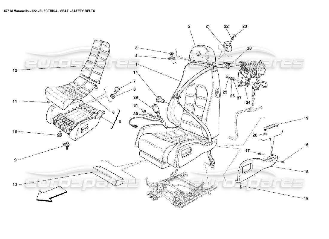 Part diagram containing part number 66401300