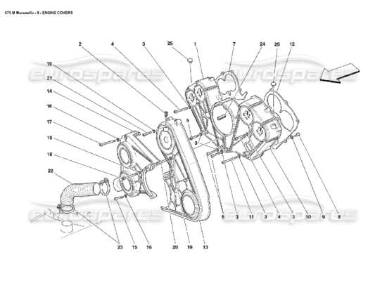 a part diagram from the Ferrari 575 parts catalogue