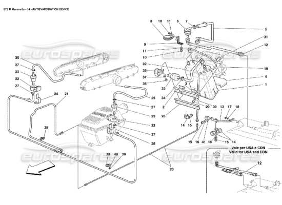 a part diagram from the Ferrari 575 parts catalogue