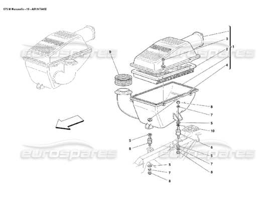 a part diagram from the Ferrari 575 parts catalogue