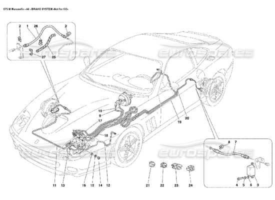 a part diagram from the Ferrari 575 parts catalogue