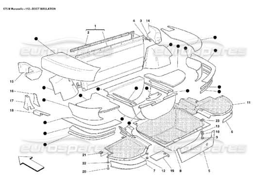 a part diagram from the Ferrari 575 parts catalogue