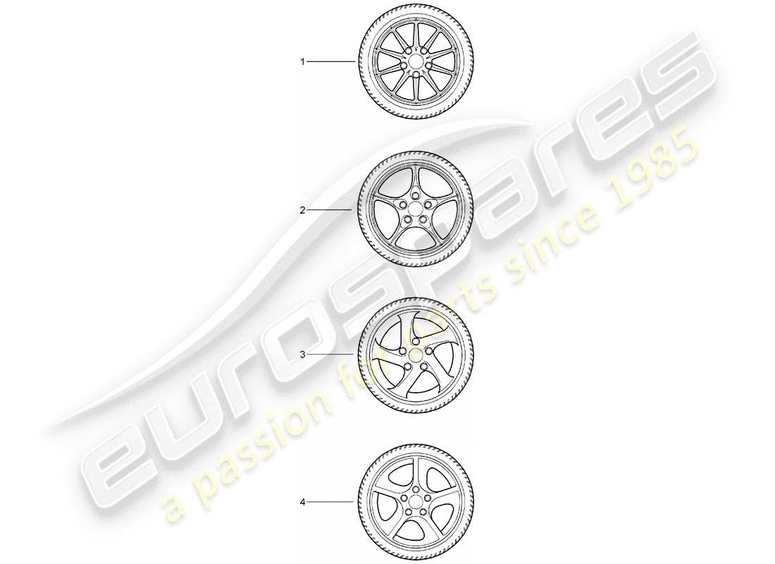 Porsche Tequipment catalogue (1986) GEAR WHEEL SETS Part Diagram