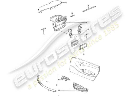 a part diagram from the Porsche Tequipment catalogue (1986) parts catalogue