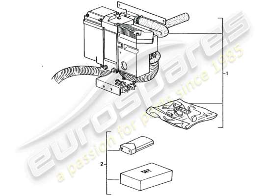 a part diagram from the Porsche Tequipment catalogue (1987) parts catalogue