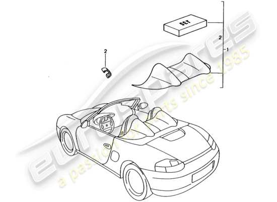 a part diagram from the Porsche Tequipment catalogue (1987) parts catalogue