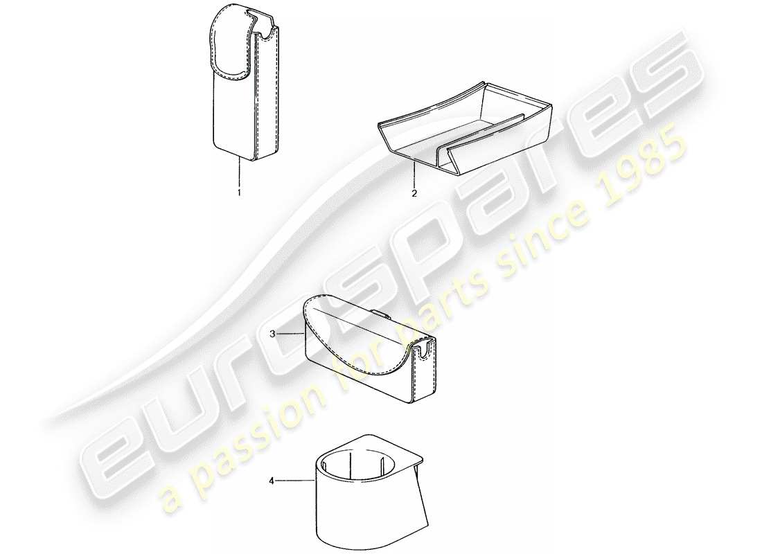 Porsche Tequipment catalogue (1988) STOWAGE BOX Part Diagram