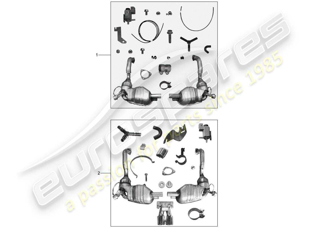 Porsche Tequipment catalogue (1988) Exhaust System Part Diagram