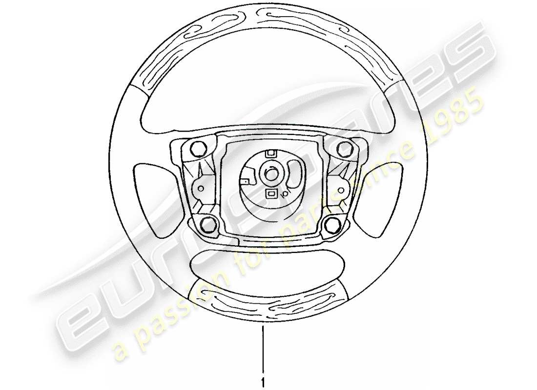 Porsche Tequipment catalogue (1988) airbag steering wheel Part Diagram