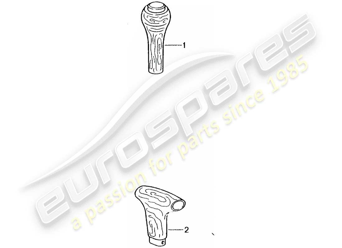 Porsche Tequipment catalogue (1988) selector lever Part Diagram