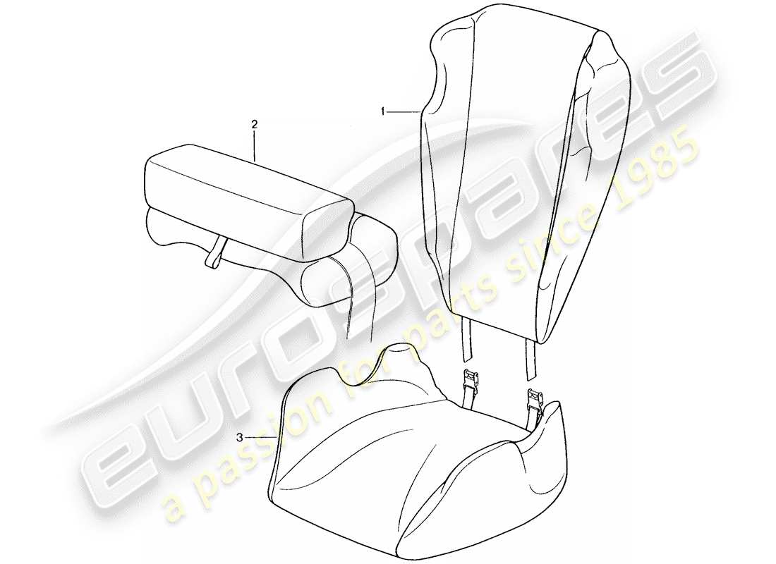 Porsche Tequipment catalogue (1988) child seat Part Diagram