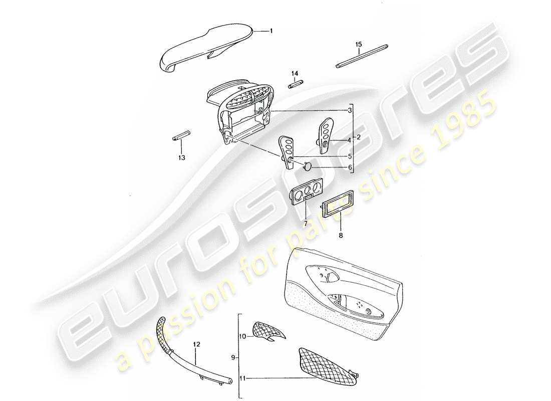 Porsche Tequipment catalogue (1988) INSTRUMENT BOX Part Diagram