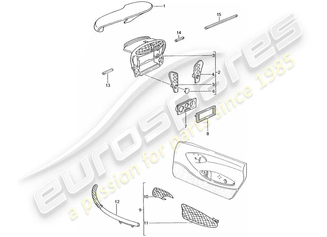 Porsche Tequipment catalogue (1988) INSTRUMENT BOX Part Diagram