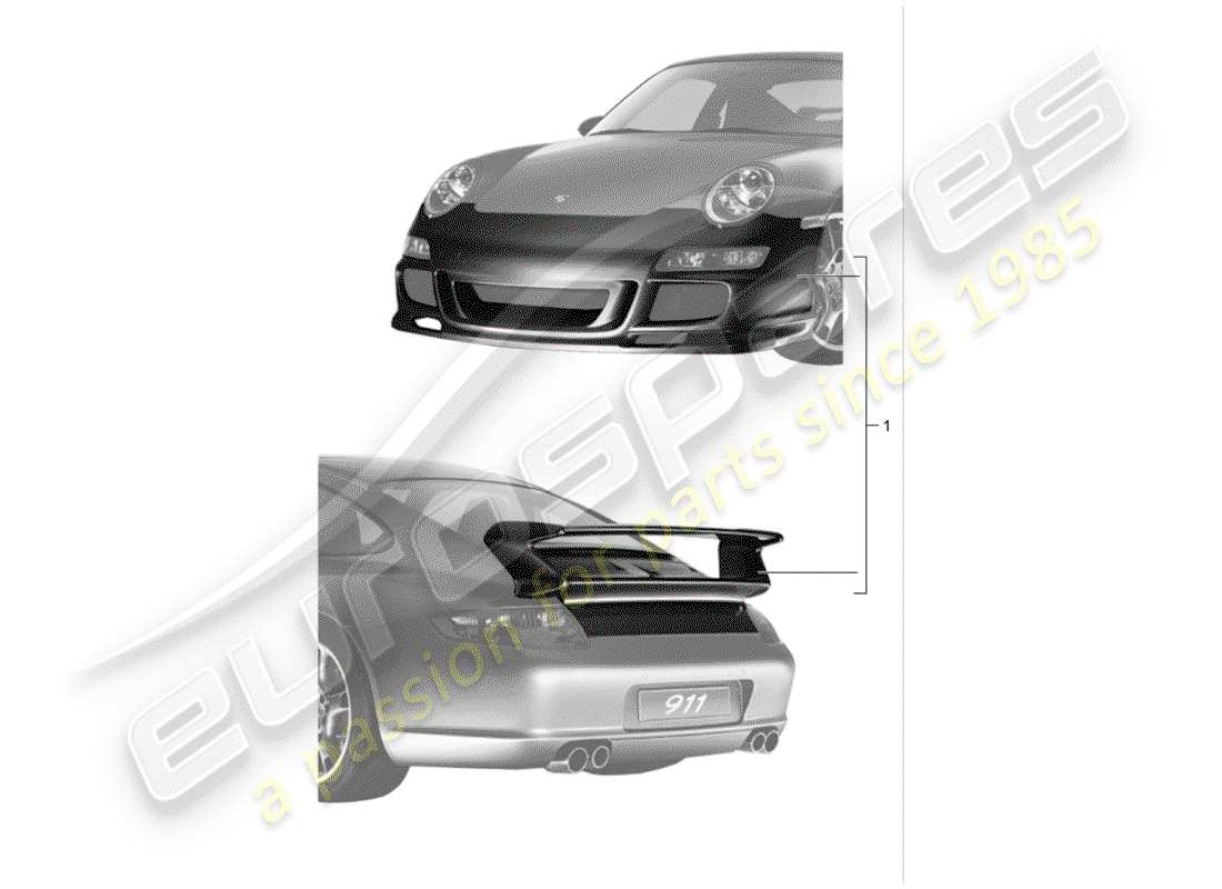 Porsche Tequipment catalogue (1988) aerokit Part Diagram