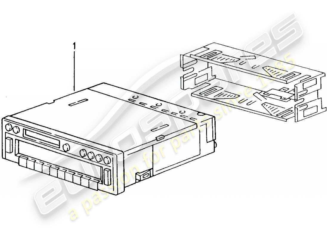 Porsche Tequipment catalogue (1988) radio unit Part Diagram