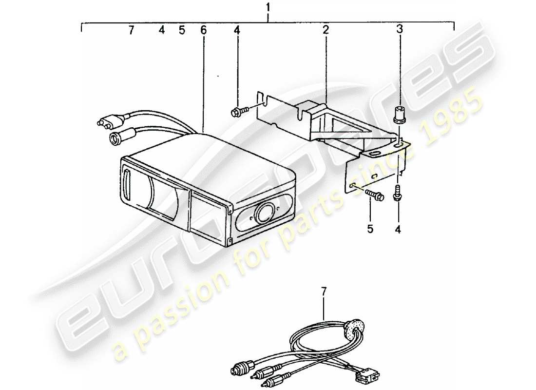 Porsche Tequipment catalogue (1988) CD-CHANGER Part Diagram