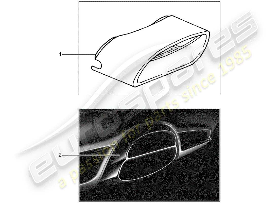 Porsche Tequipment catalogue (1989) TAILPIPE Part Diagram