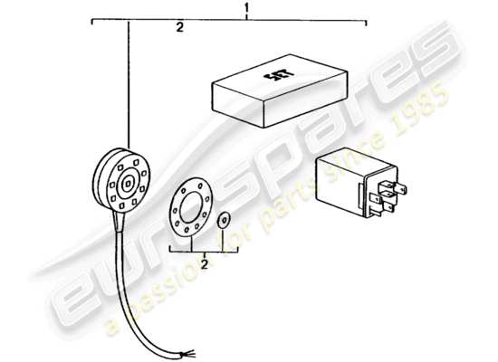 a part diagram from the Porsche Tequipment catalogue (1989) parts catalogue